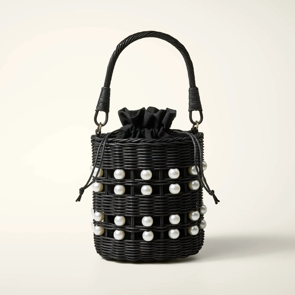 kate spade new york x Target Pearl Embellished Basket Bucket Bag